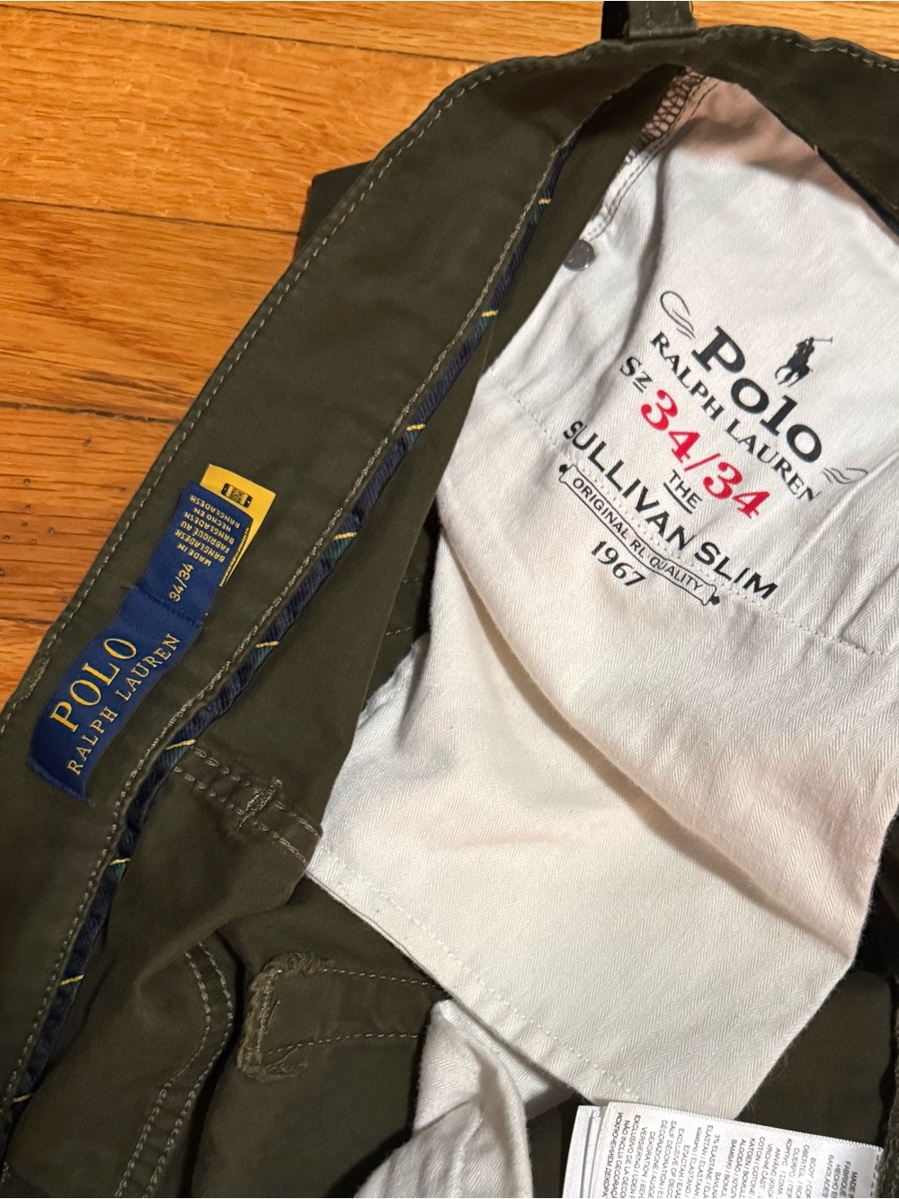Polo Ralph Lauren Men's 34x34 Sullivan Slim Green Pants Jeans